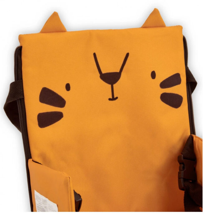 Seggiolino da viaggio portatile TUC TUC con design tigre – Arancione e Marrone - immagine 5