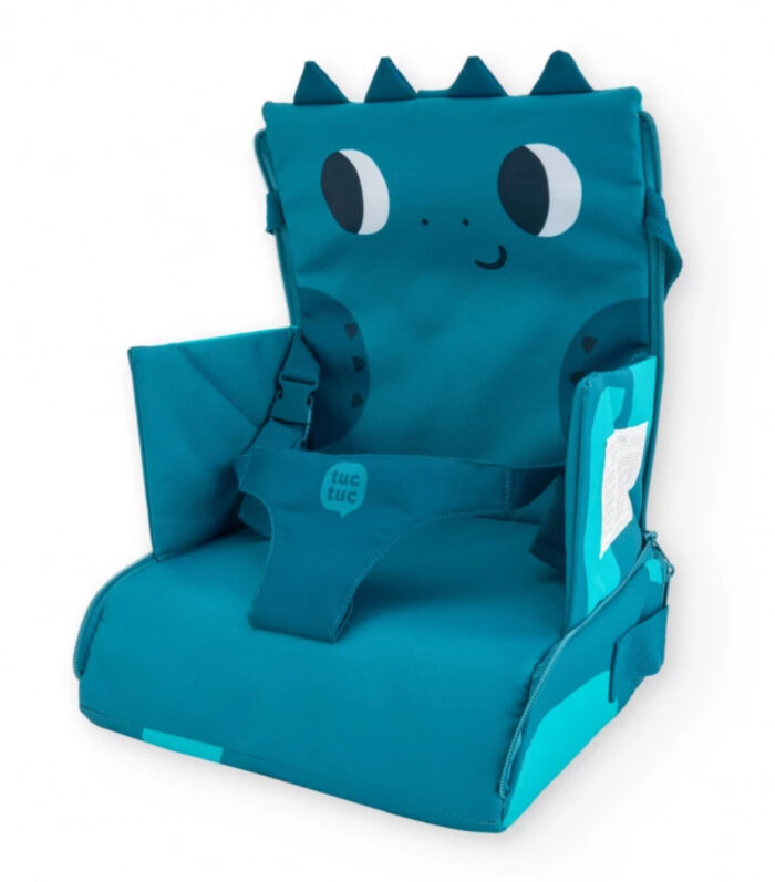 Seggiolino da viaggio portatile TUC TUC con design dinosauro blu - immagine 2