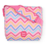Seggiolino da viaggio portatile TUC TUC con design zigzag multicolore