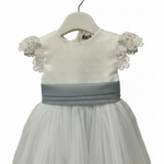 Abito Battesimo Bambina Lusso Bianco Avorio e Azzurro Polvere – Kids Marla (Copia)
