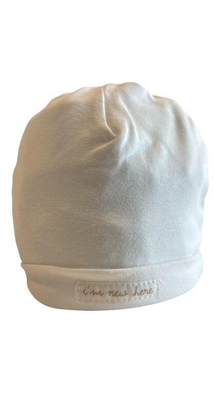 Cappellino neonato bianco iDO Mini in cotone elasticizzato 93% cotone per neonato unisex