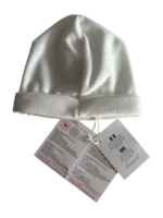 Cappellino Neonato Ninnaoh in Ciniglia Panna con Fiocco Beige Made in Italy - immagine 4