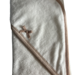 Triangolo accappatoio neonato Ninnaoh panna e beige