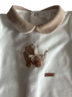 Tutina Neonato Ninnaoh Panna e Beige con Carrozzina - immagine 4
