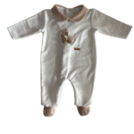 Tutina neonato Ninnaoh panna e beige con carrozzina