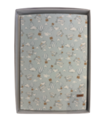 Copertina neonato Ninnaoh verde acqua polvere con mongolfiere 65×85 cm